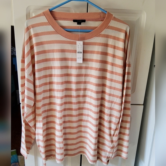 J Crew Striped Long Sleeve Top NWT - Picture 1 of 1
